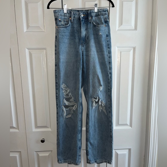 H&M Loose Straight High Waist Jeans - size 4 - Picture 2 of 4